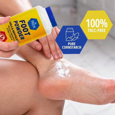 MedPride Cooling Foot Powder Talc Free Odor Absorber Shoe Deodorizer, 6 Oz w/seal - 36/cs.