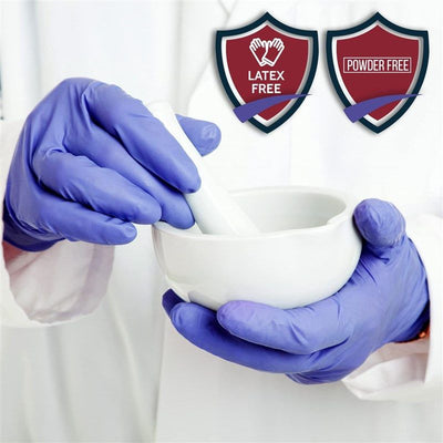 MedPride Shield Line Medical Exam Nitrile Gloves 4 Mil Thick ChemoShield Non-Sterile Powder Free - 100 Gloves / Case of 10 (1000 count)