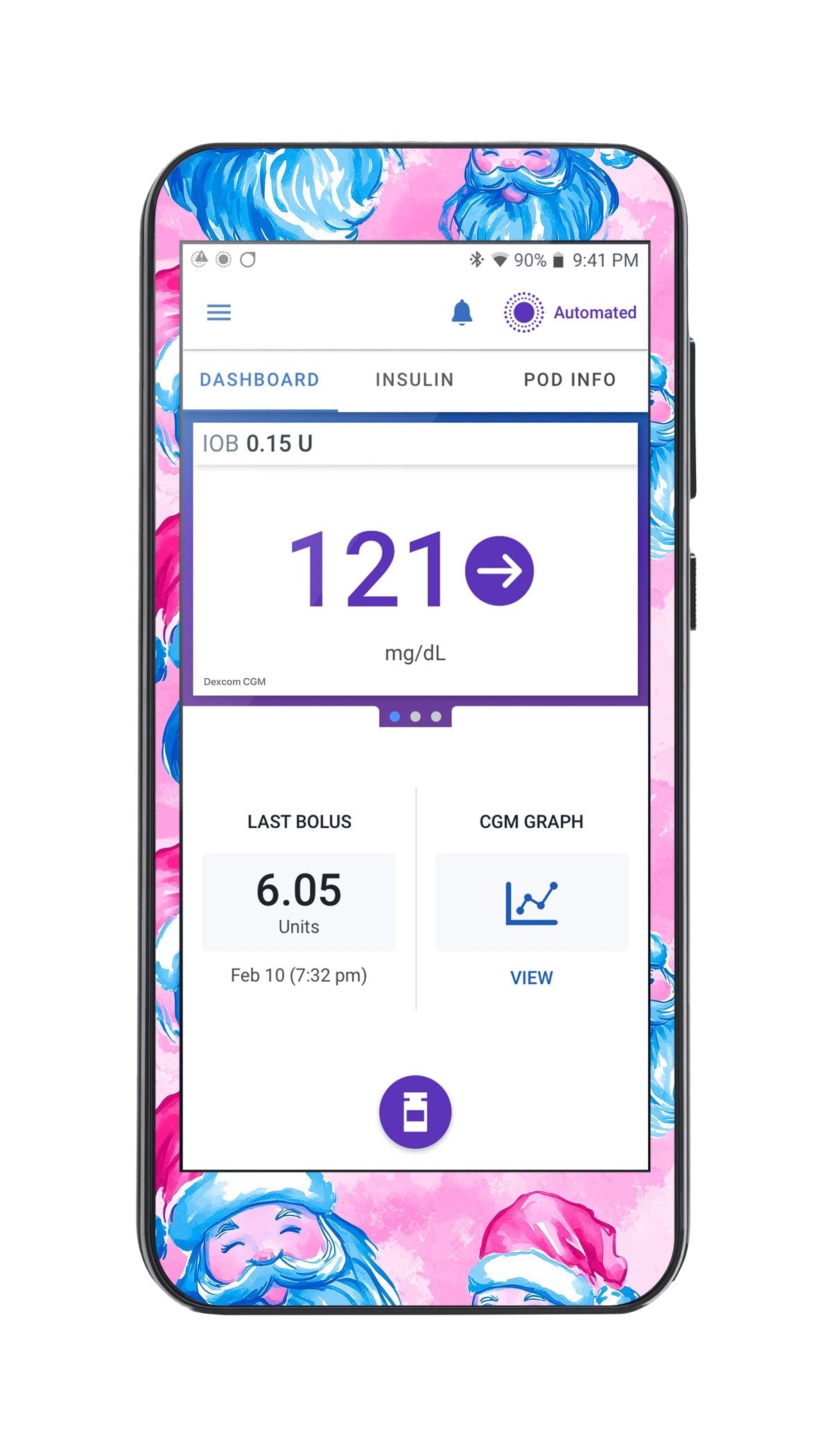 Santa Sticker for Omnipod® 5 Controller – Pump Peelz