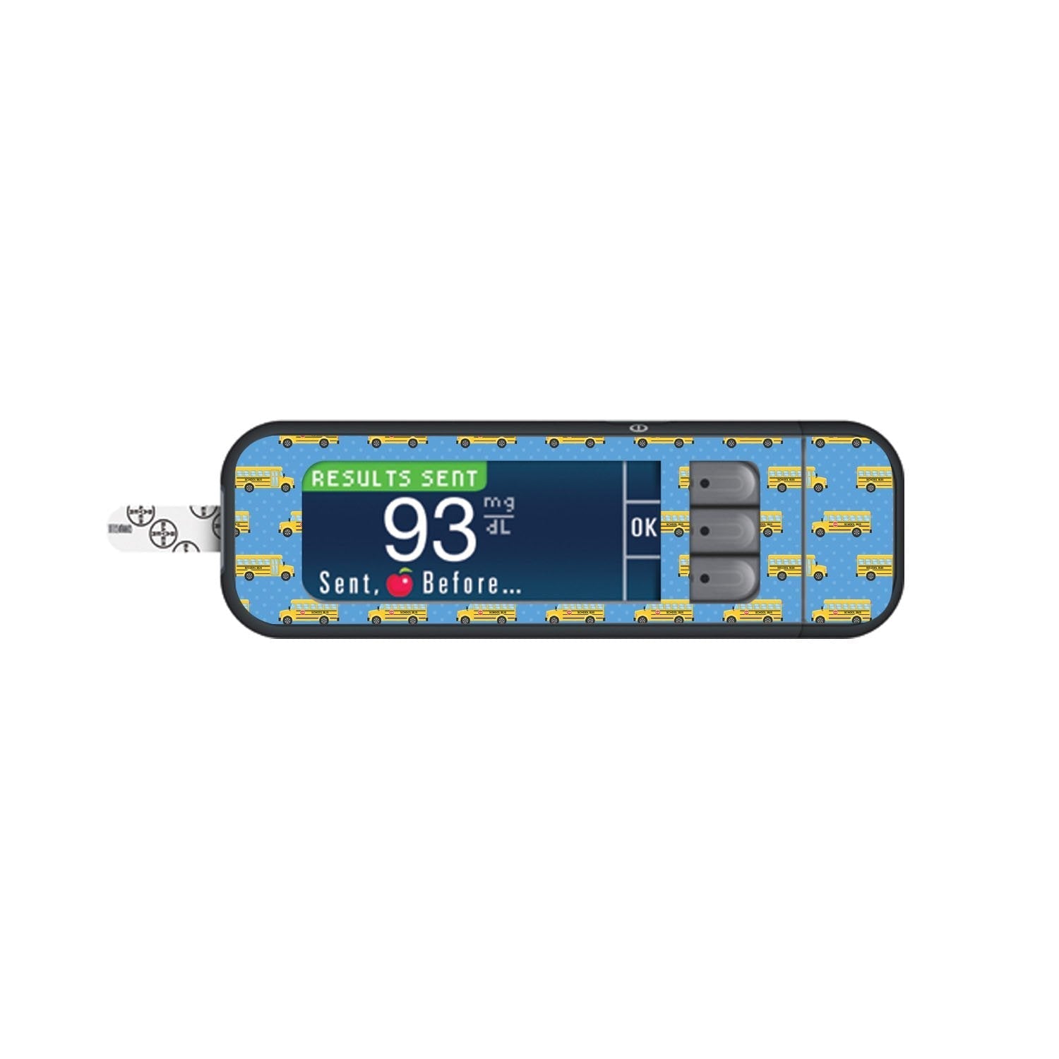School Bus Sticker for Bayer Contour Next Glucometer