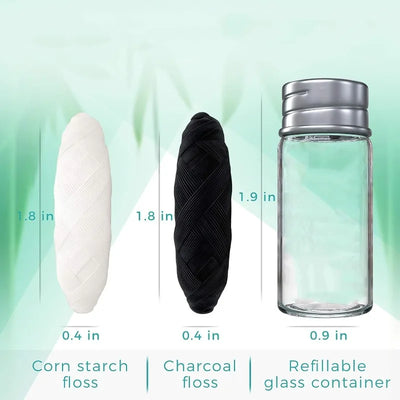 30m Vegan Biodegradable Bamboo Charcoal Dental Floss