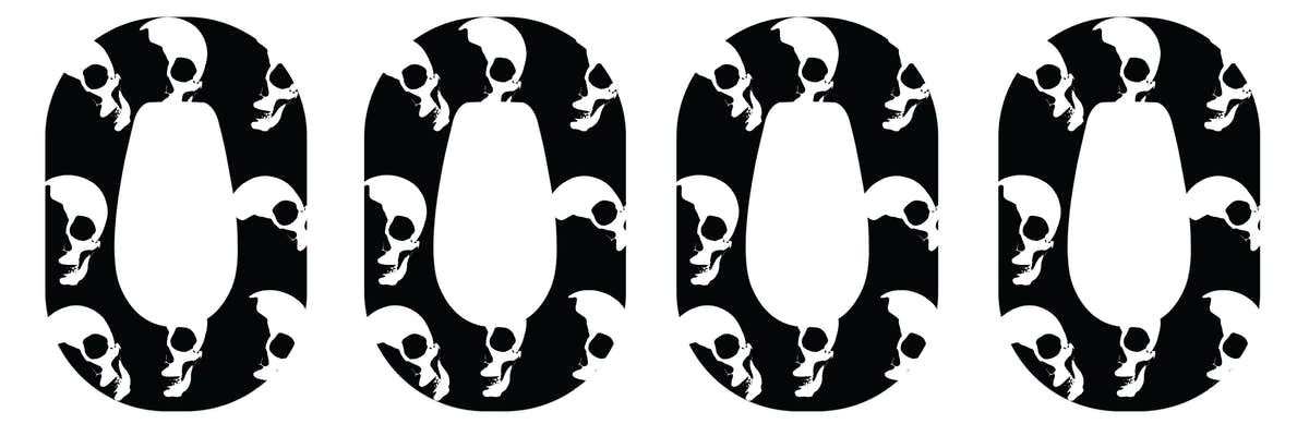 Shadow Skulls Dexcom G6 Patch Tape - Pump Peelz