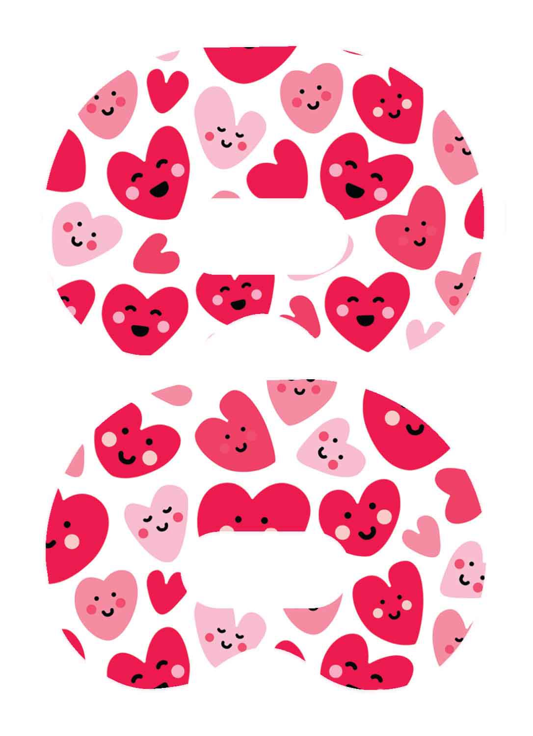 Smiley Hearts Medtronic Guardian Connect Patch Tape - Pump Peelz