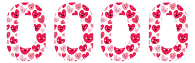 Smiley Hearts Dexcom G6 Patch Tape - Pump Peelz