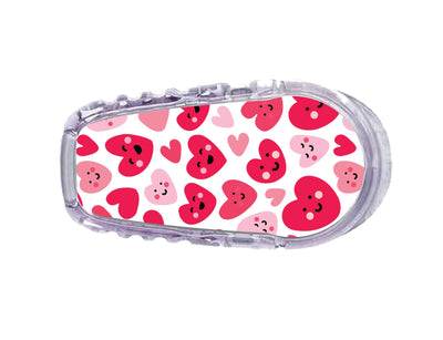 Smiley Hearts Sticker Designed for the DEXCOM Transmitter