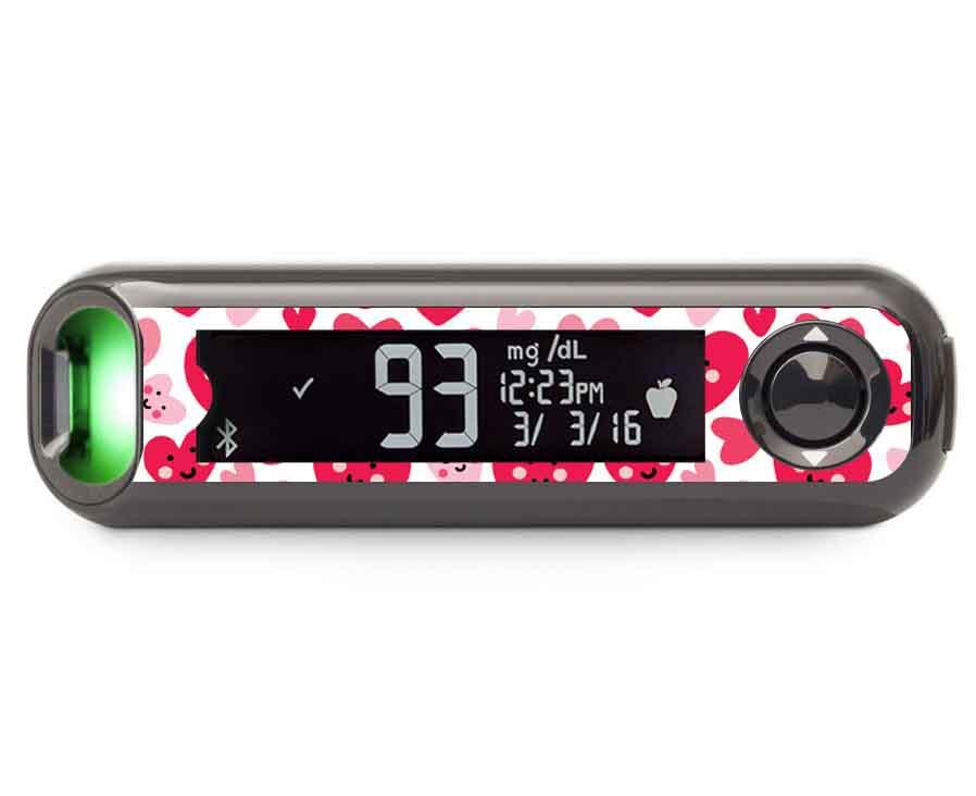 Smiley Hearts for Bayer Contour© Next One Glucometer