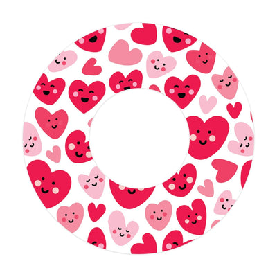 Smiley Hearts for Patch  Freestyle Libre and Universal Infusion Set Tape