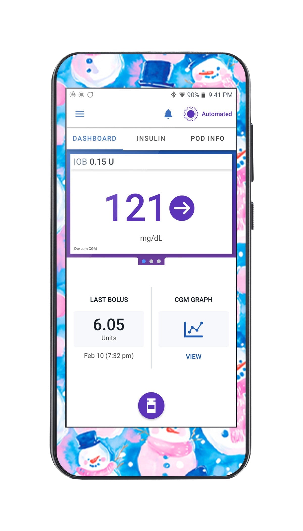 Snowman Sticker for Omnipod® 5 Controller – Pump Peelz