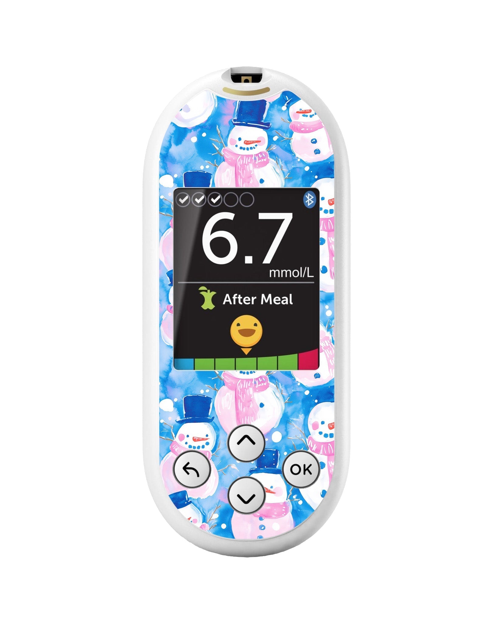 Snowman Sticker for OneTouch Verio Reflect Glucometer