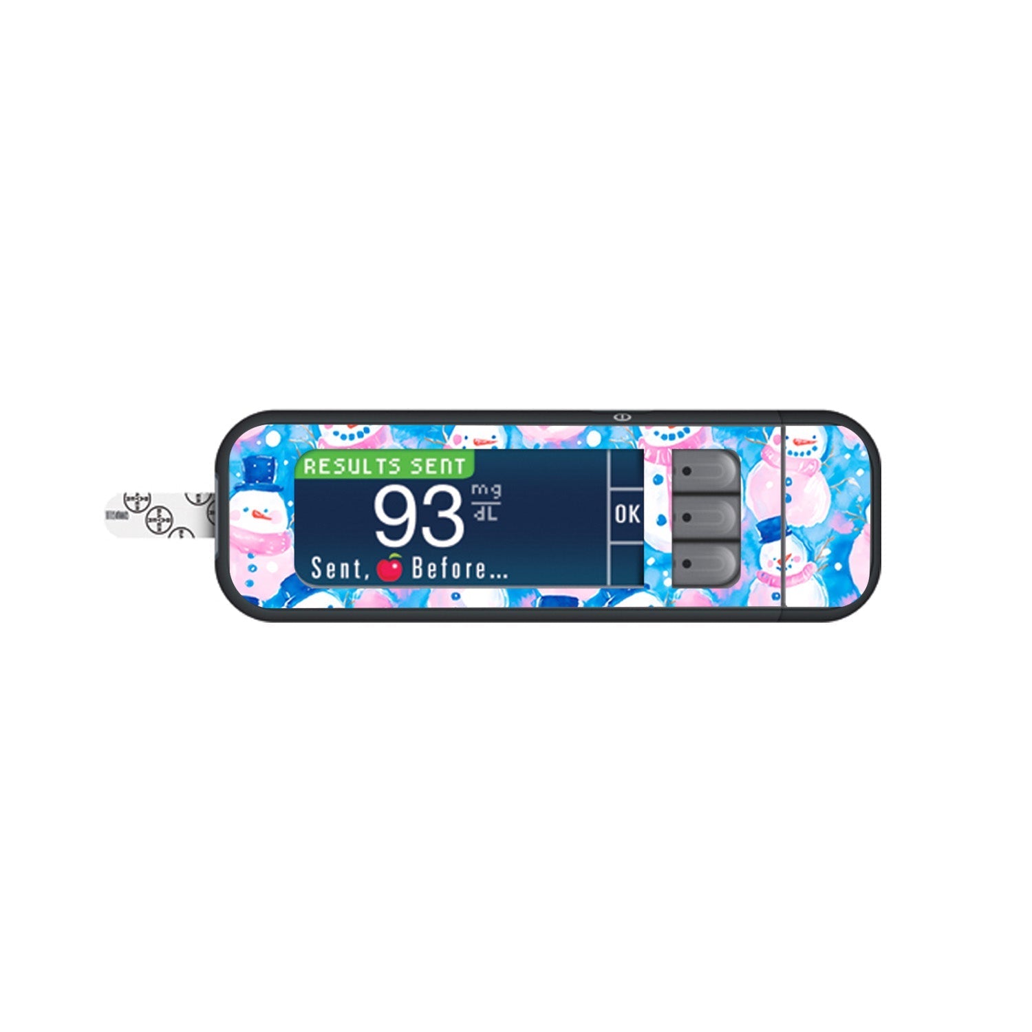 Snowman Sticker for Bayer Contour Next Glucometer