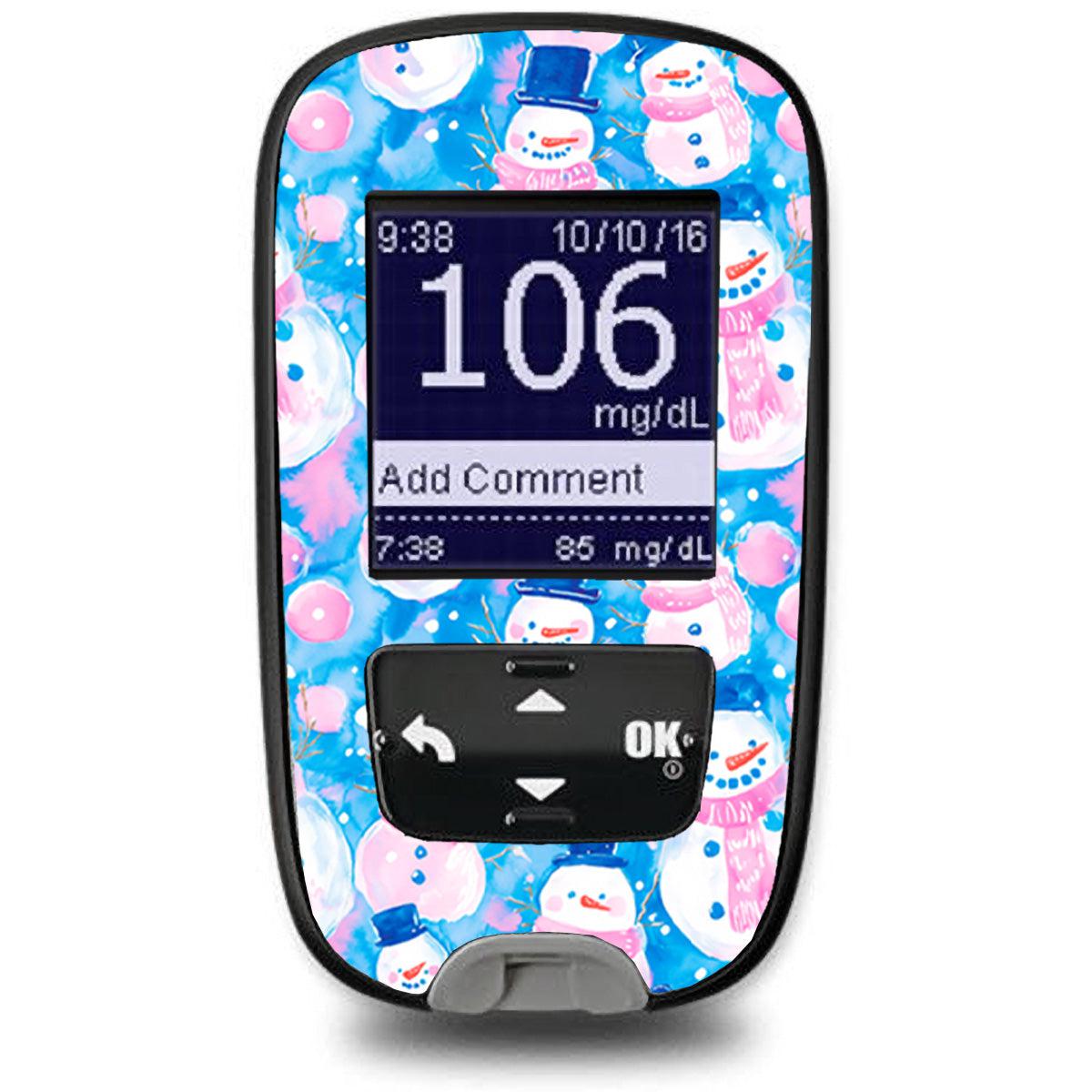 Snowman Sticker for the Accu-Chek Guide Glucometer
