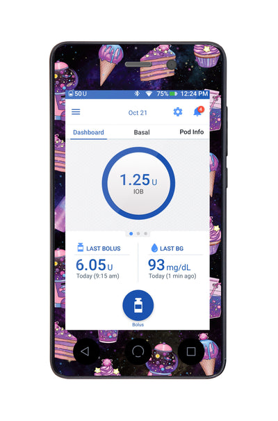 Space Candy Sticker for Omnipod DASH® PDM – Pump Peelz