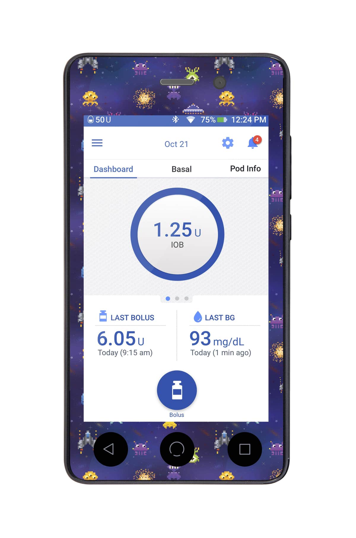 Space Invaders Sticker for Omnipod DASH® PDM – Pump Peelz