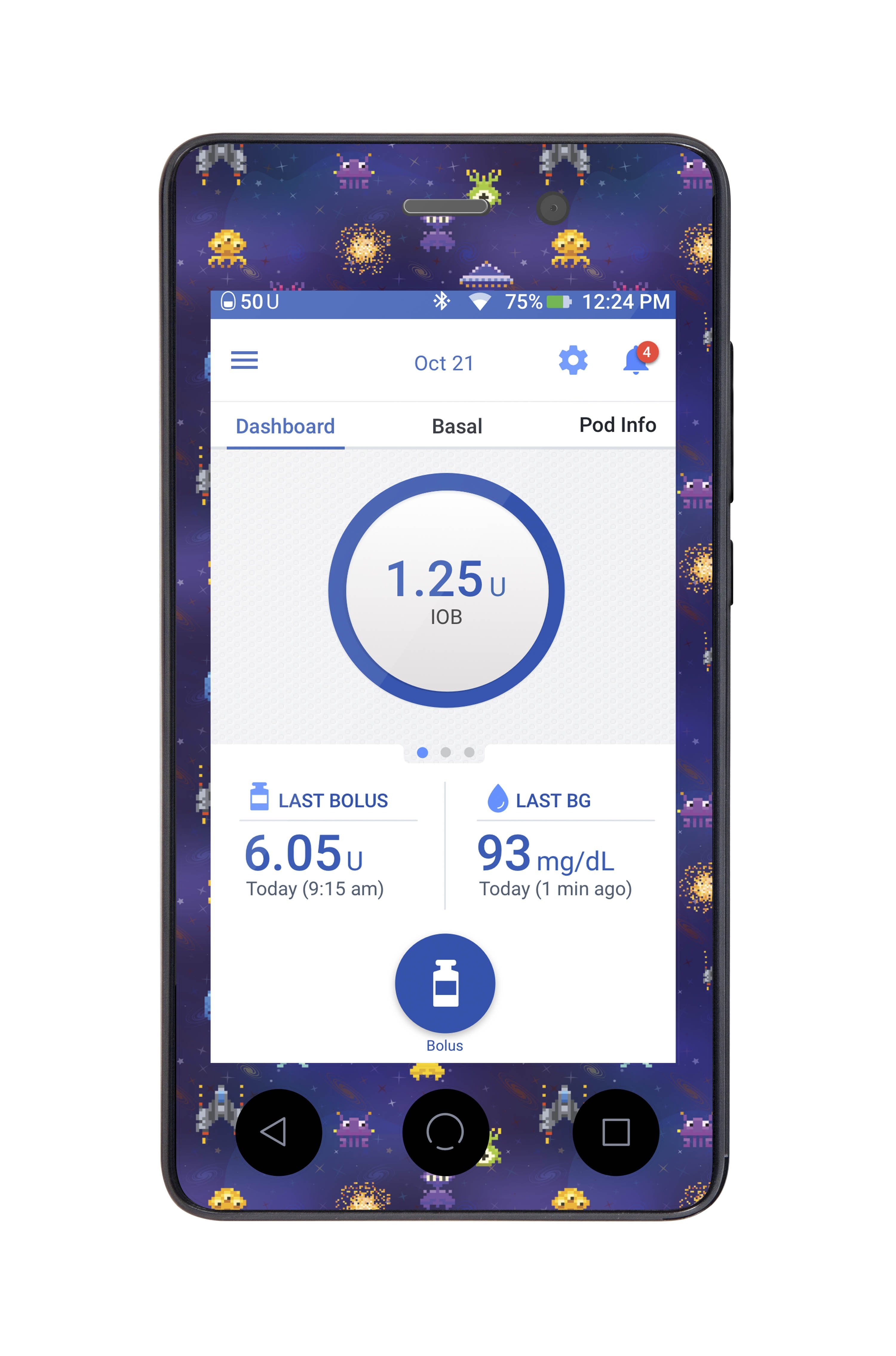 Space Invaders Sticker for Omnipod DASH® PDM – Pump Peelz