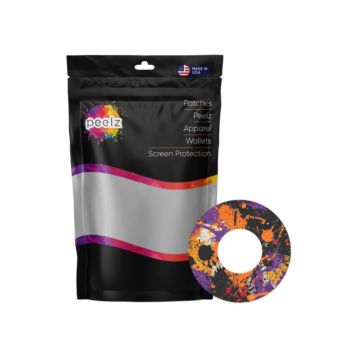 Spooky Splatter Freestyle Libre 2 Patch Tape - Pump Peelz