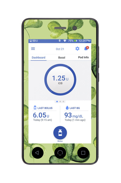 St. Patrick's Day Sticker for Omnipod DASH® PDM – Pump Peelz