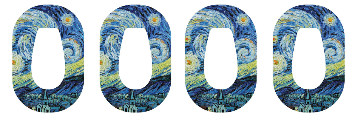 Starry Night Dexcom G6 Patch Tape - Pump Peelz