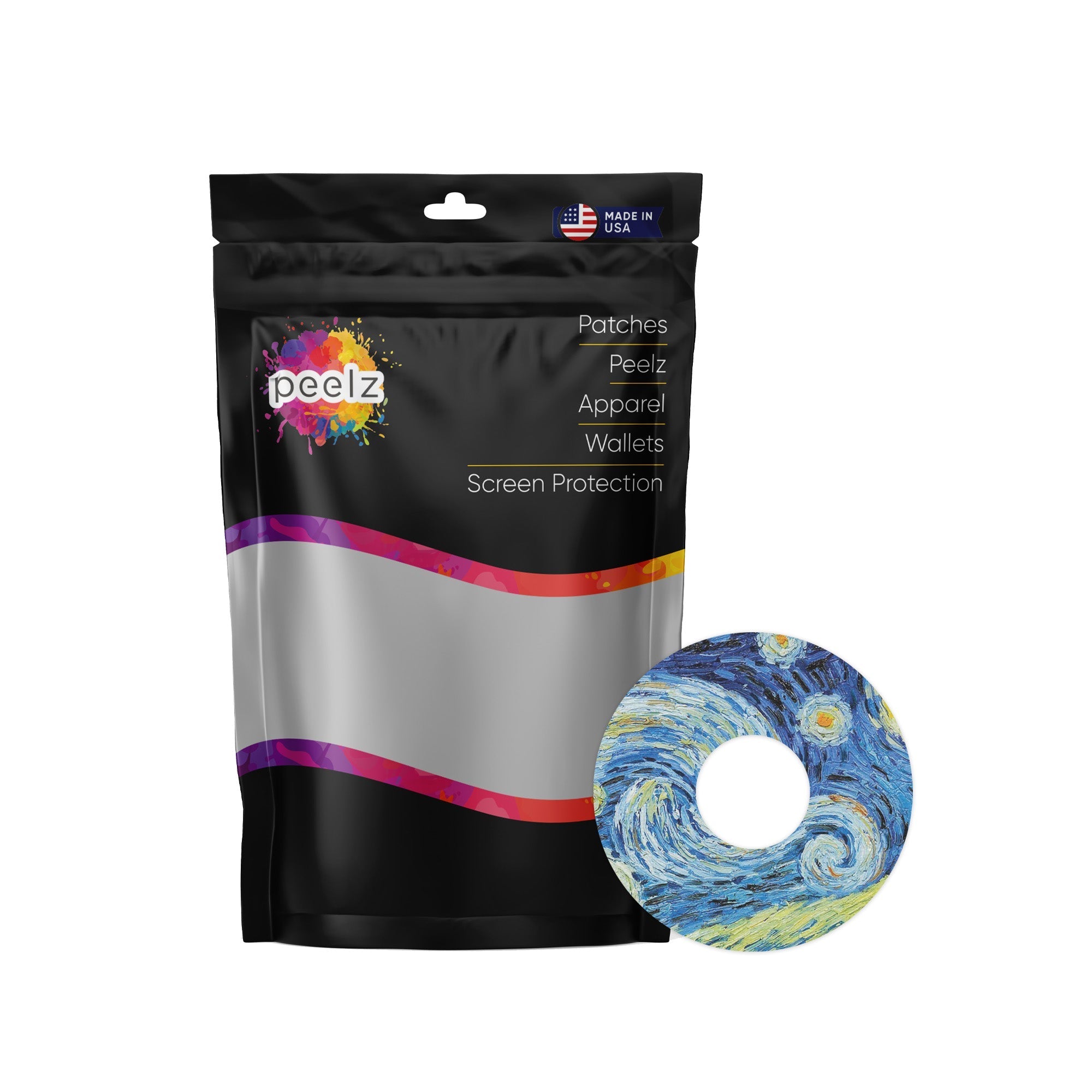 Starry Night Patch Tape Designed for the FreeStyle Libre 3 Plus & Lingo