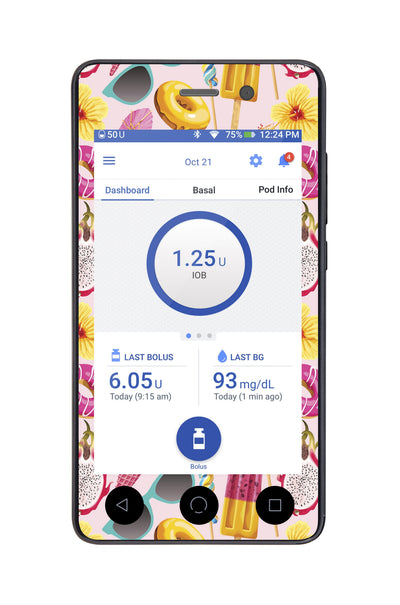 Summer Sweets Sticker for Omnipod DASH® PDM – Pump Peelz