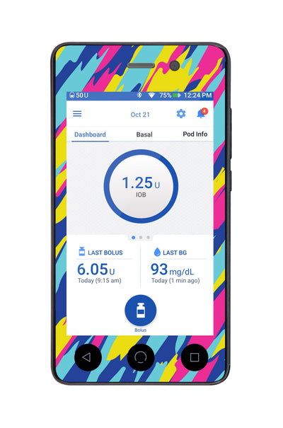 Summer Texture Sticker for Omnipod DASH® PDM – Pump Peelz