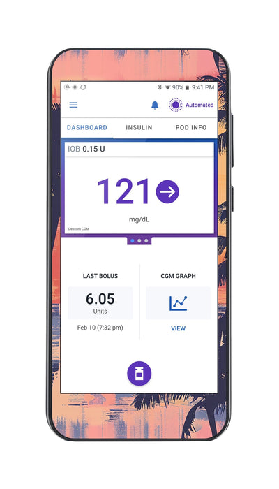 Sunset Serenade Sticker for Omnipod® 5 Controller – Pump Peelz