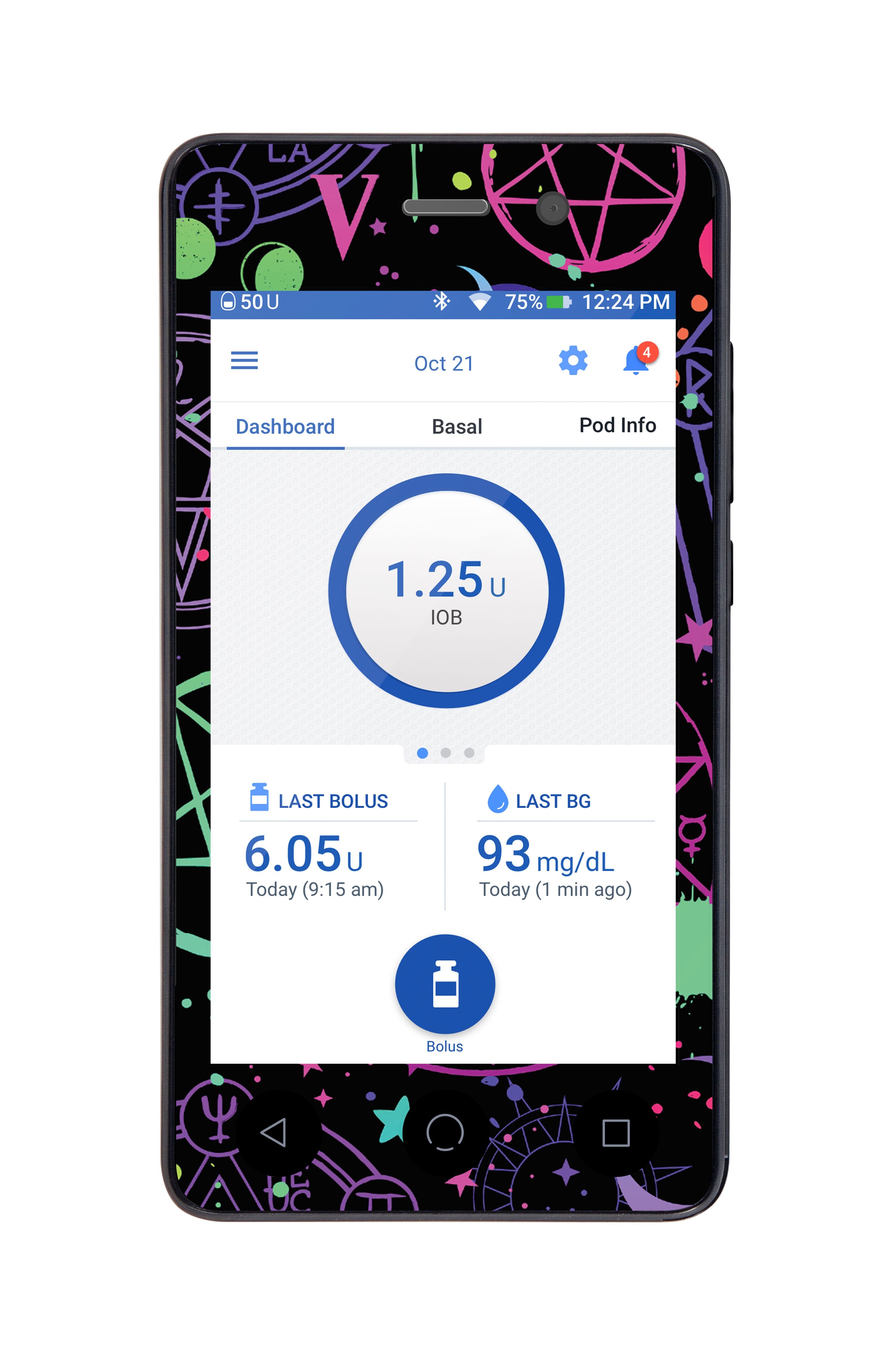 Supernatural Symbols Sticker for Omnipod DASH® PDM – Pump Peelz