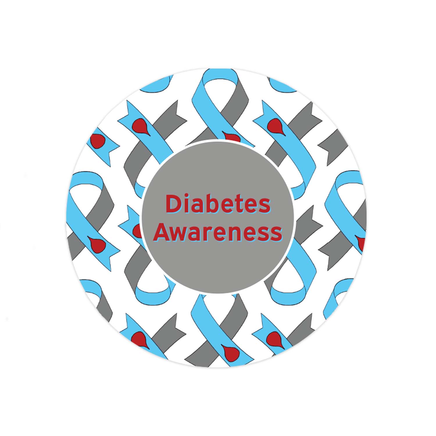 Support Patch Diabetes Awareness Ribbon Patch  Tape