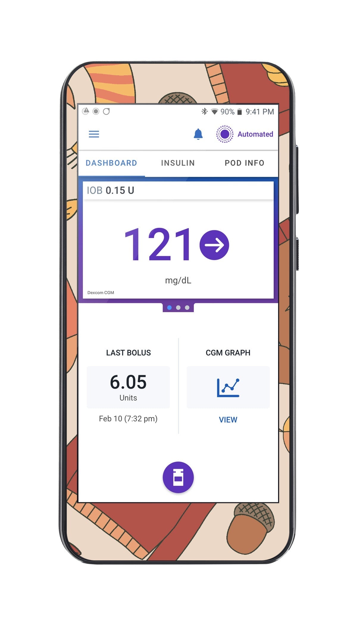 Sweaters & Leaves Sticker for Omnipod® 5 Controller – Pump Peelz