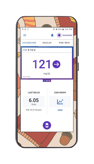 Sweaters & Leaves Sticker for Omnipod® 5 Controller – Pump Peelz