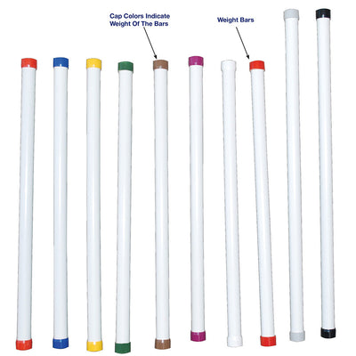 MJM International TRWB-B-36 Therapy Rehab Weighted Bars, BLUE 2 LBS 36" length