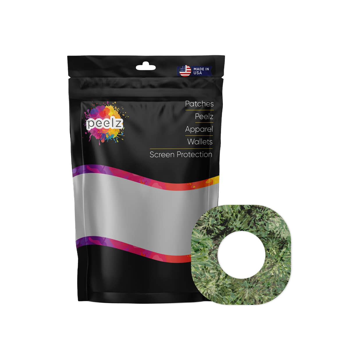 Tie Dye Camo Dexcom G7 and Stelo Patch Tape - Pump Peelz