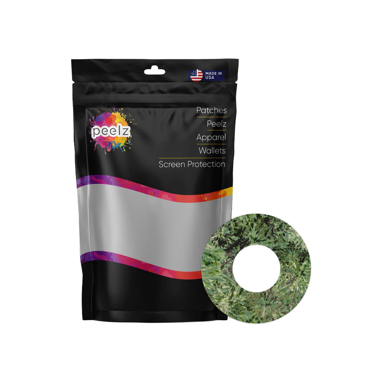 Tie Dye Camo Patch Freestyle Libre 2 Patch Tape - Pump Peelz