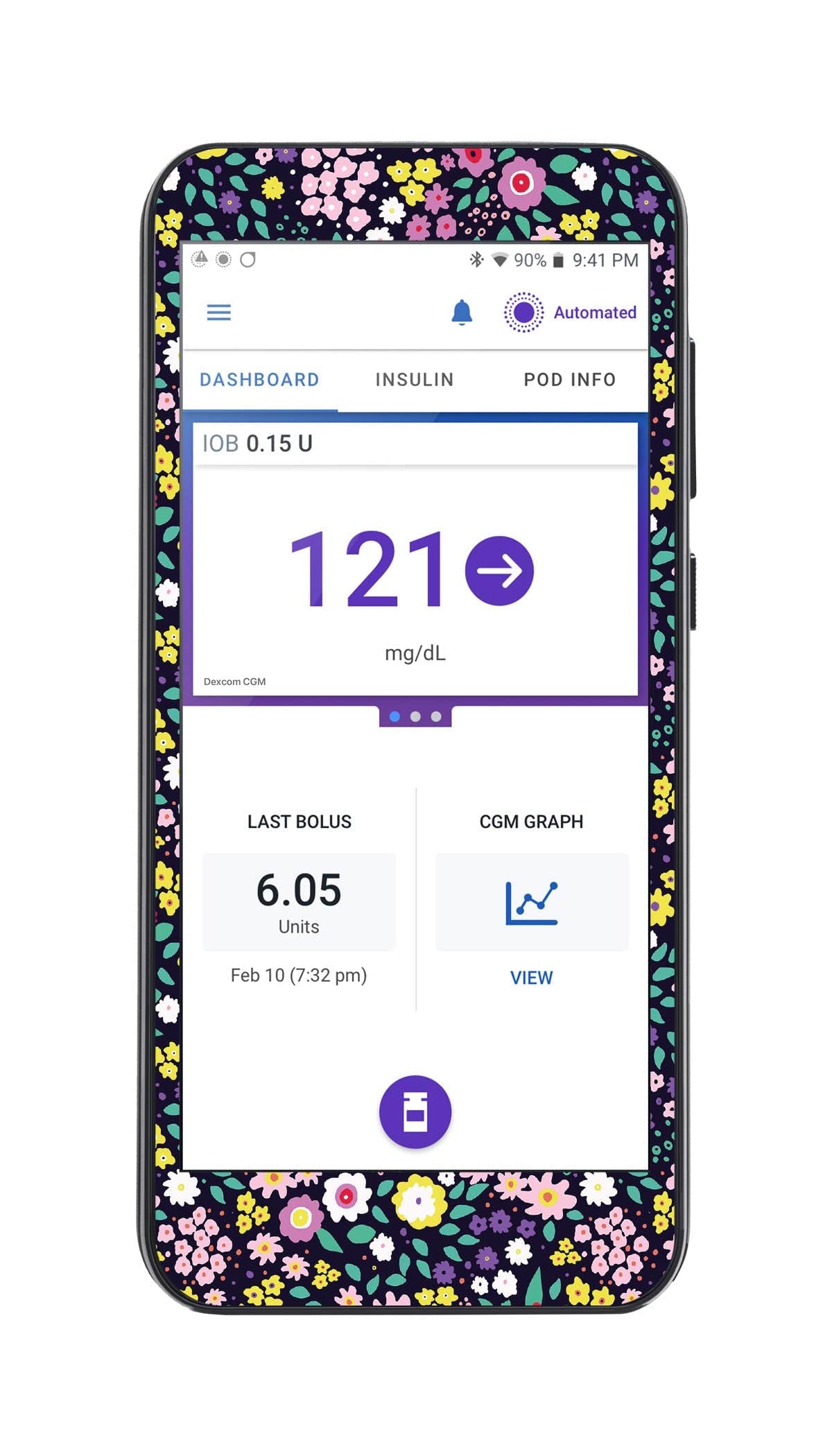 Tiny Flowers Sticker for Omnipod® 5 Controller – Pump Peelz