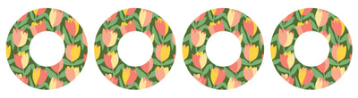 Tons Of Tulips Patch  Tape Designed for the FreeStyle Libre 2