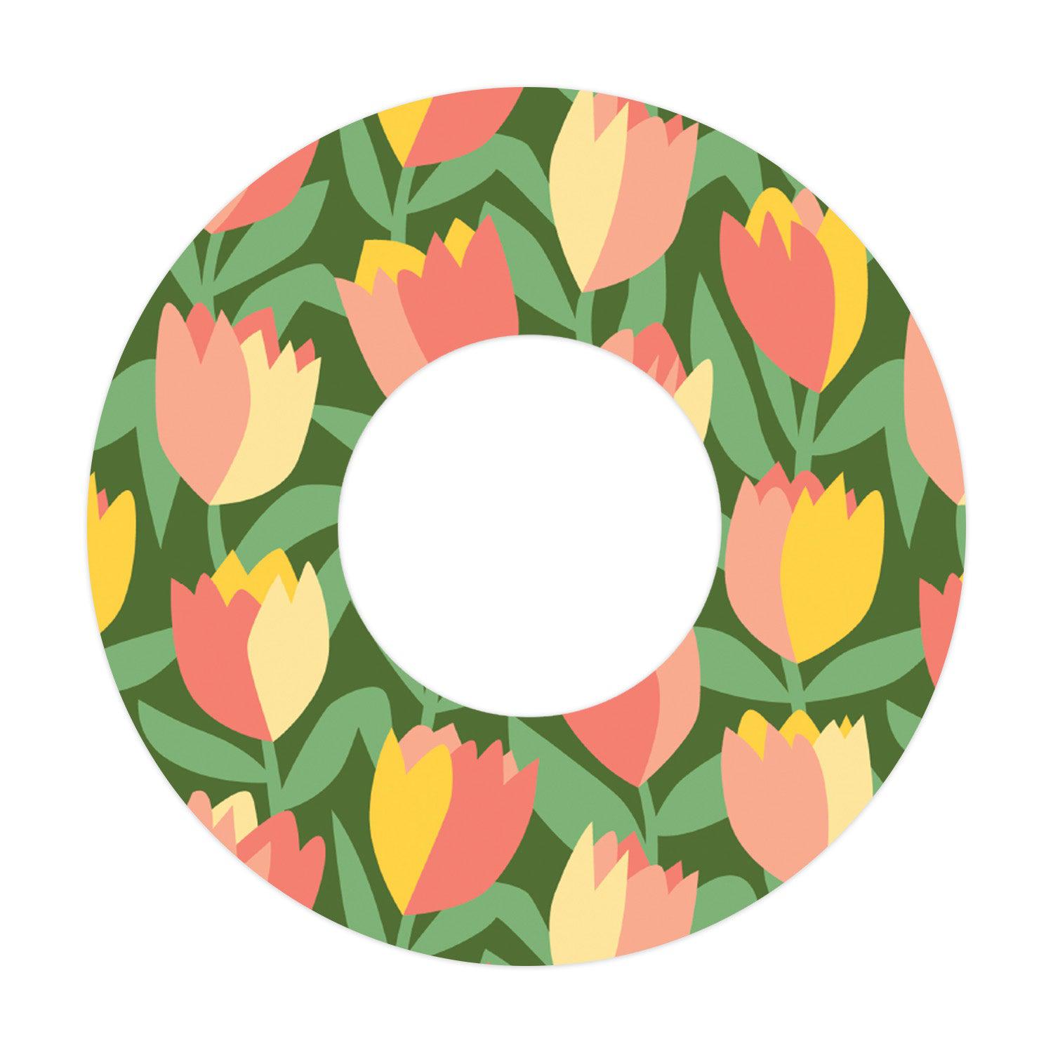 Tons Of Tulips Patch  Tape Designed for the FreeStyle Libre 2