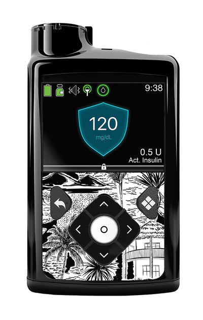 Tropical Sketch Sticker for Medtronic MiniMed 770G & 780G