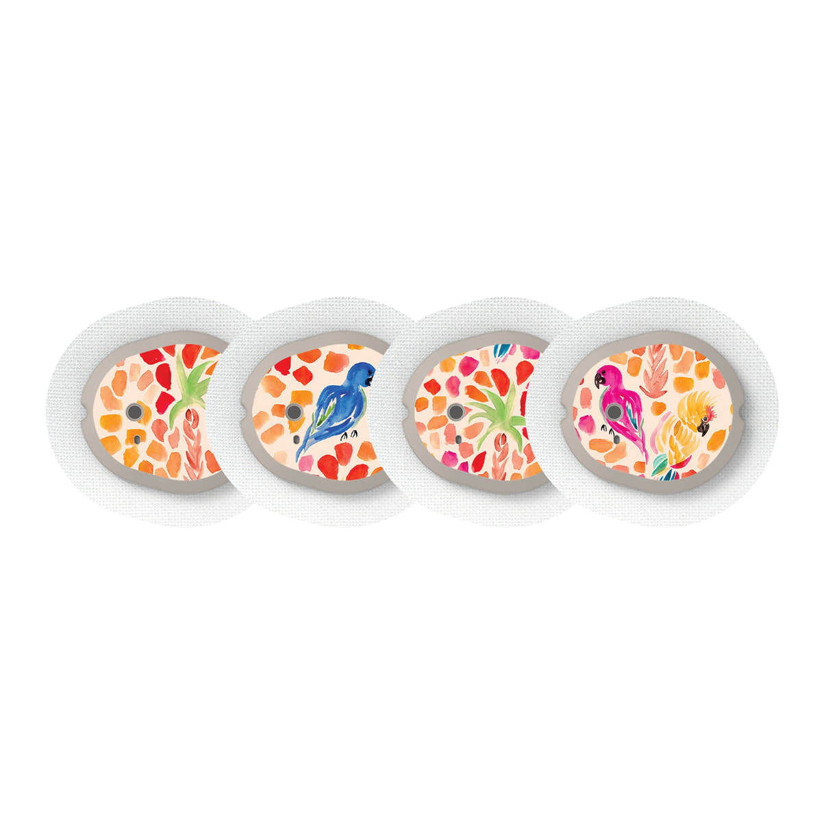 Tropical Watercolor Sticker Designed for the DEXCOM G7 and Stelo Transmitter