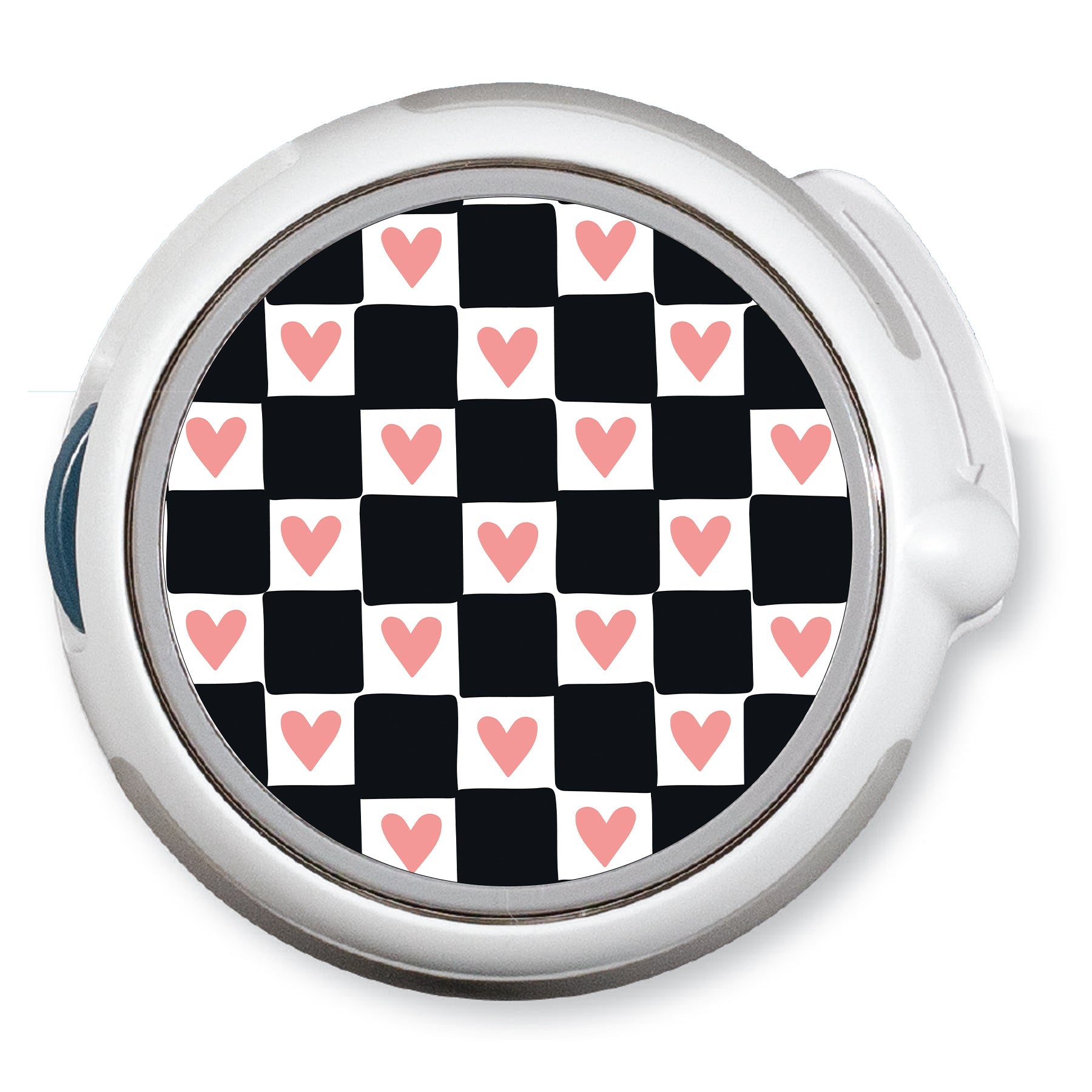 Checkered Hearts twiist™ Automated Insulin Delivery System Stickers - Pump Peelz