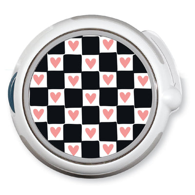 Checkered Hearts twiist™ Automated Insulin Delivery System Stickers - Pump Peelz