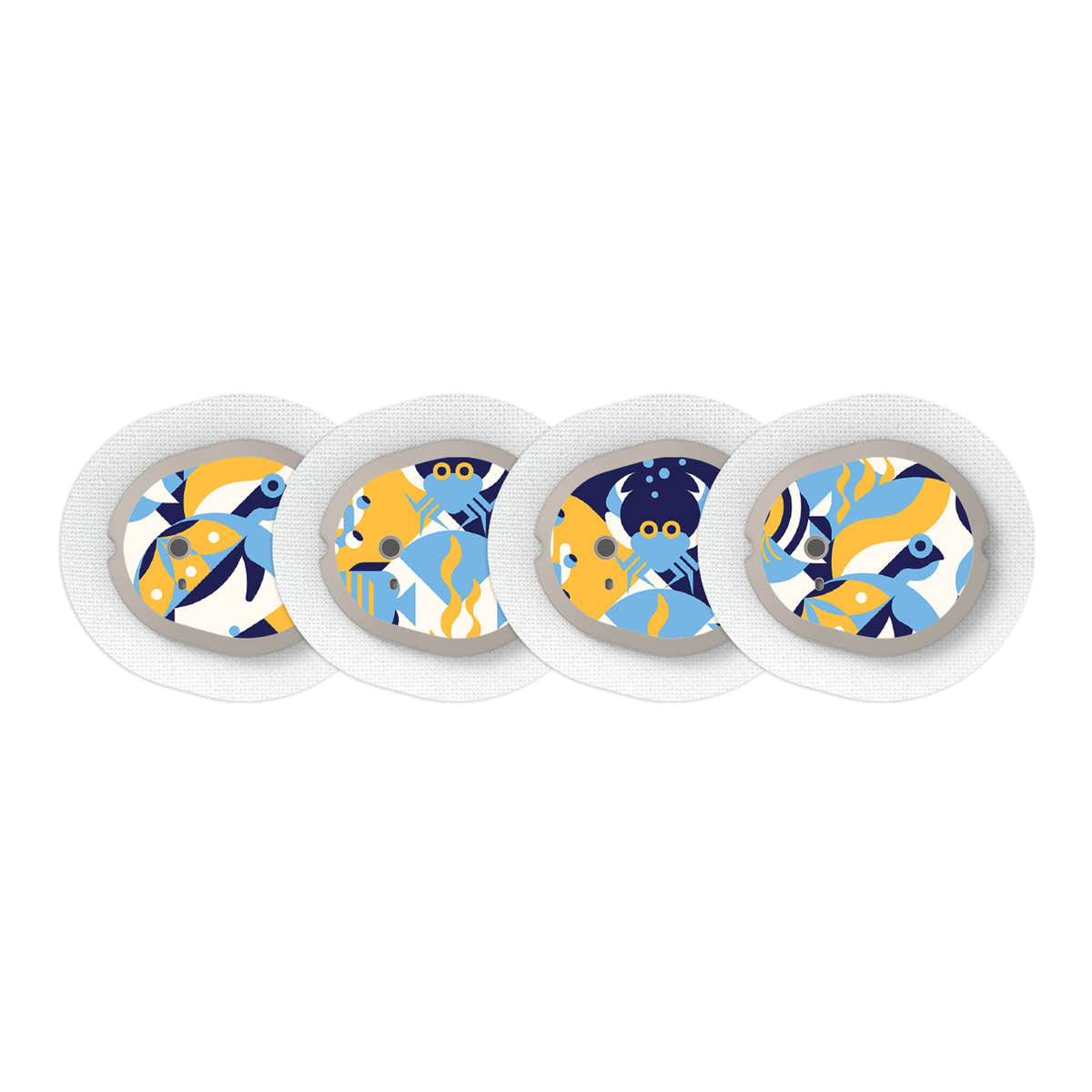 Underwater Abstract Sticker Designed for the DEXCOM G7 and Stelo Transmitter
