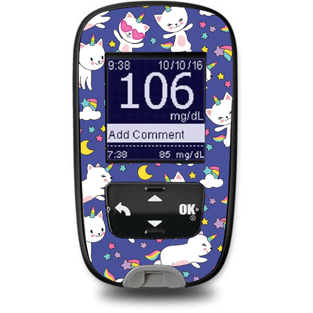 Unicorn Cats Sticker for the Accu-Chek Guide Glucometer