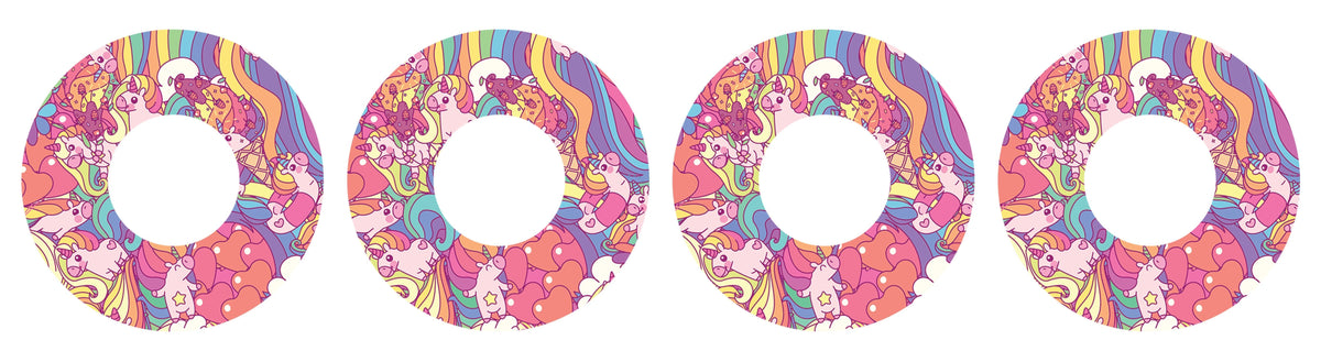 Unicorn Swirls Patch  Tape Designed for the FreeStyle Libre 2