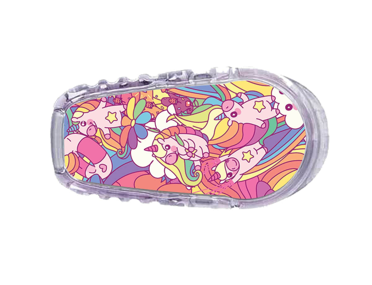 Unicorn Swirls Sticker Designed for the DEXCOM Transmitter