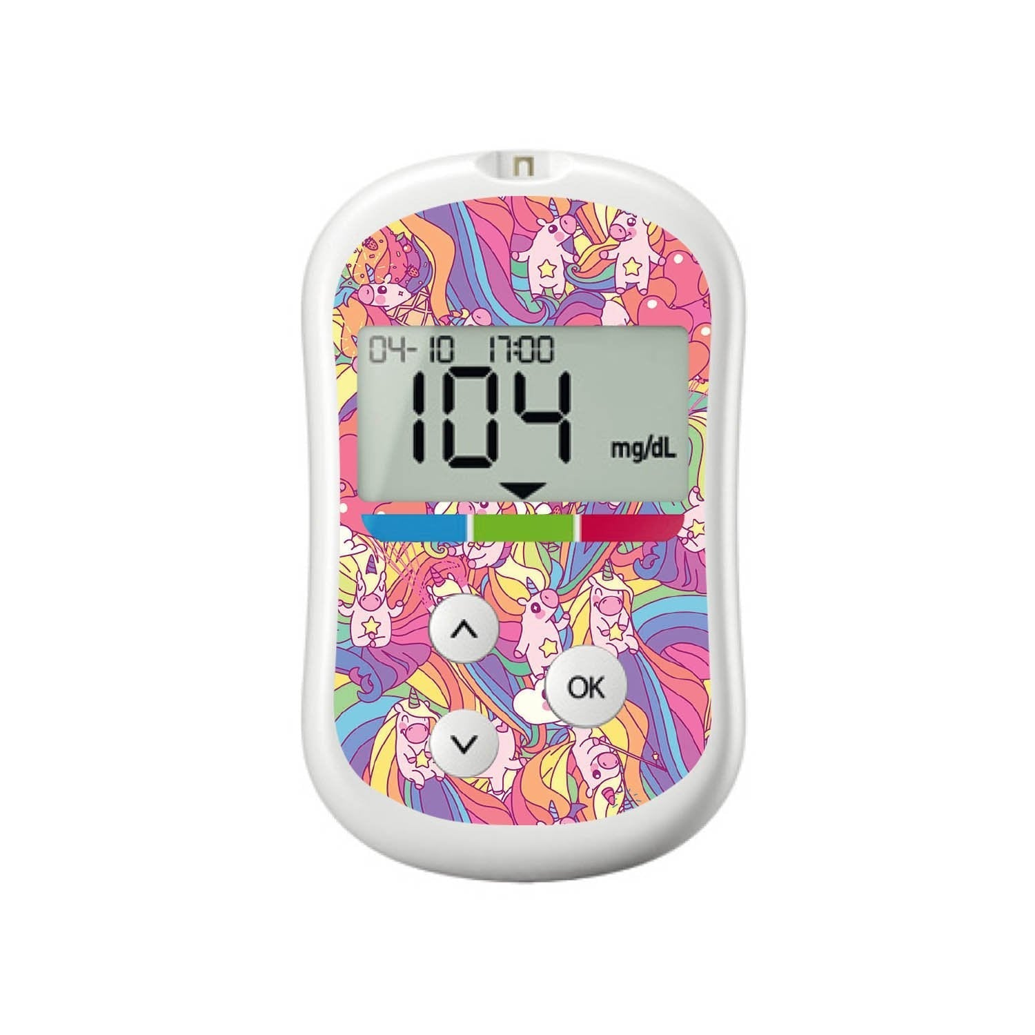 Unicorn Swirls for OneTouch Verio Flex Glucometer