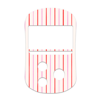 Peppermint Stripes OneTouch Verio Flex Glucometer Sticker - Pump Peelz