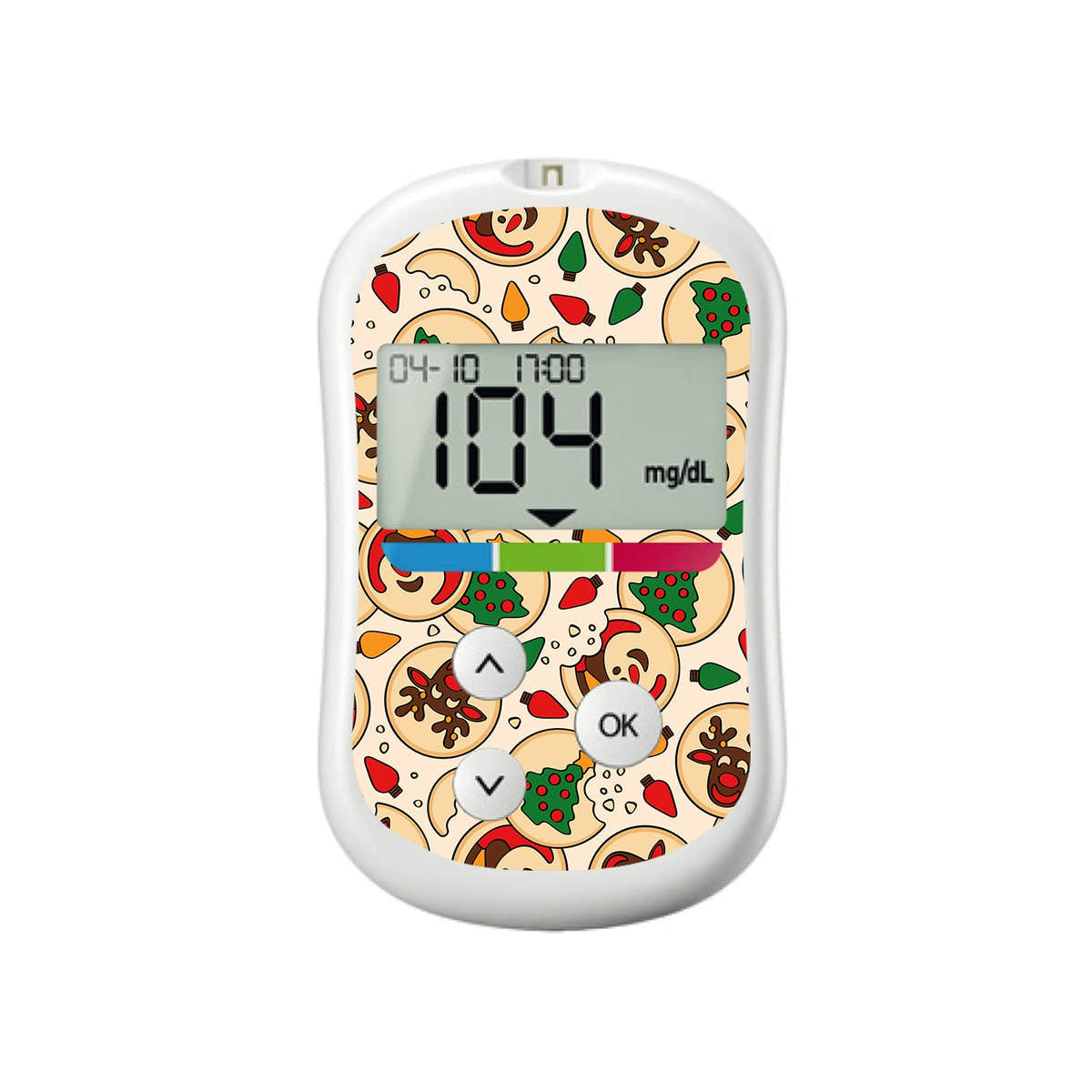 Santa's Cookies OneTouch Verio Flex Glucometer Sticker - Pump Peelz