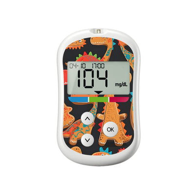 Jurassic Gingerbread OneTouch Verio Flex Glucometer Sticker - Pump Peelz