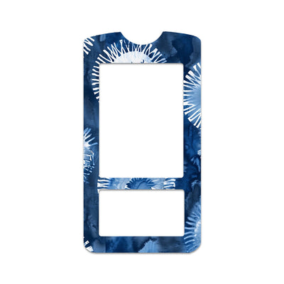 Monochrome Blue Tie Dye for OneTouch Verio IQ Glucometer