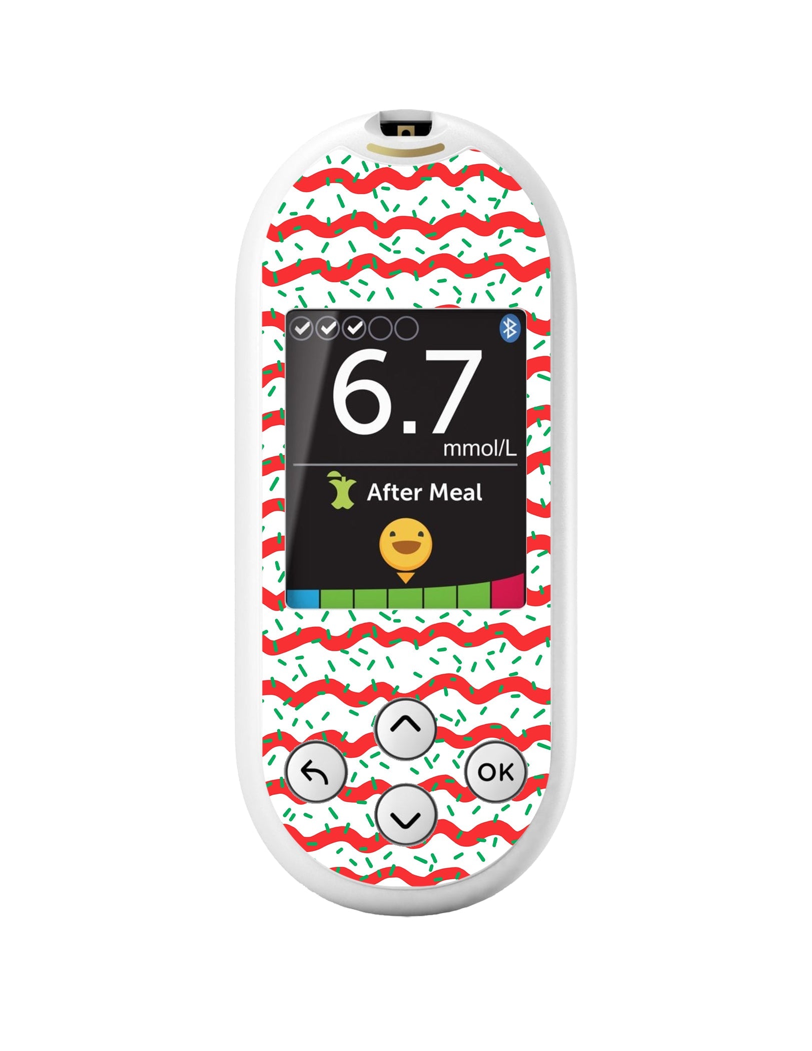 Christmas Icing OneTouch Verio Reflect Glucometer - Pump Peelz