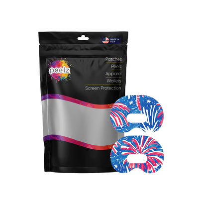 Watercolor Fireworks Medtronic Guardian Connect Patch Tape - Pump Peelz